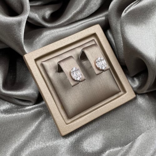 حلق ذهب روز عيار 18