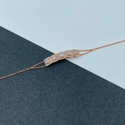 سوارة ذهب روز عيار 18