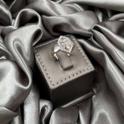 خاتم ألماس ذهب روز