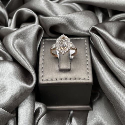 خاتم ألماس ذهب روز