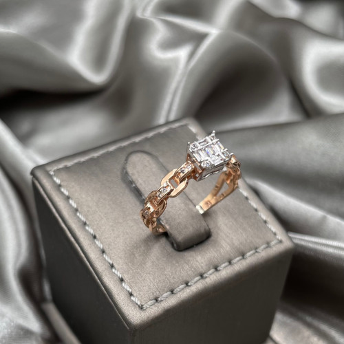 خاتم ذهب روز عيار 18