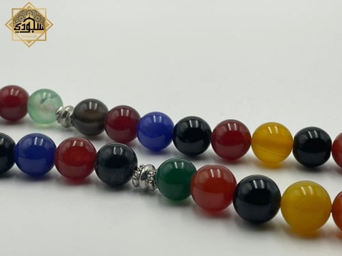 سبحة الألوان (33 أحجار العقيق ملون)