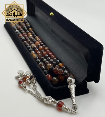 سبحة الألوان (99 أحجار العقيق الملونه)