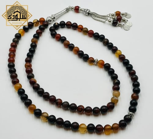 سبحة الألوان (99 أحجار العقيق الملونه)