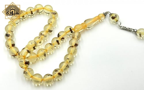 سبحة تراب كهرمان حشري (33 خرزة)