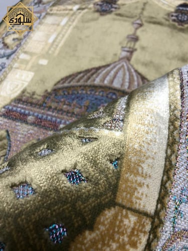 سجادة بلجيكية بنعومة الحرير - قبه كبيرة (بيج)