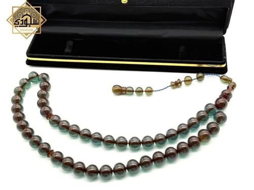 سبحة فاتوران العجيبه - 45 خرزة (لونين بني وأخضر)