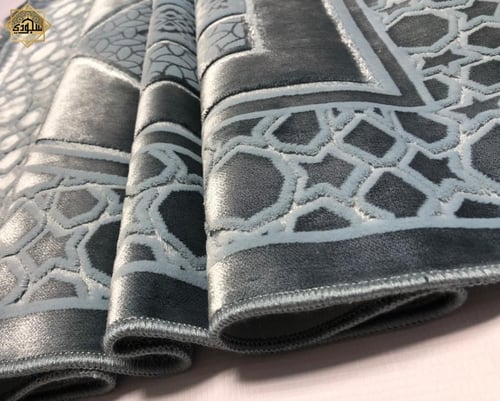 سجادة كالحرير فاخرة كبيرة- رمادي