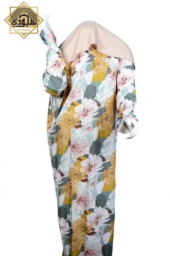 شرشف صلاة ملكي فاخر مفتوح (طرحة متصلة سادة)