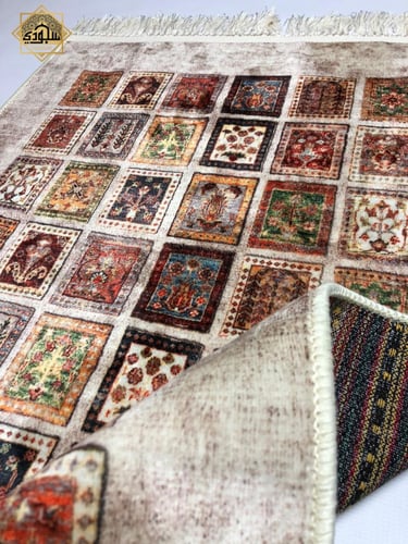 سجادة كالحرير فاخرة كبيرة- بيج