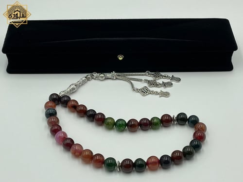 سبحة الألوان (33 أحجار العقيق ملون)