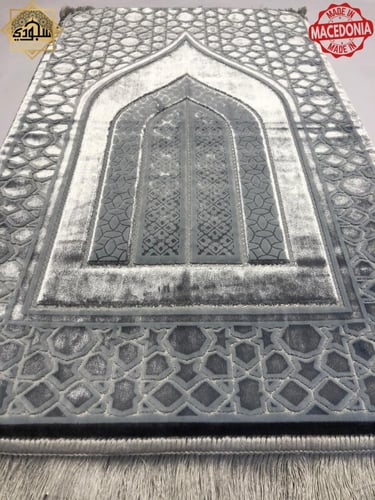 سجادة طبية حريرية فاخرة مريحة للركبتين رمادي