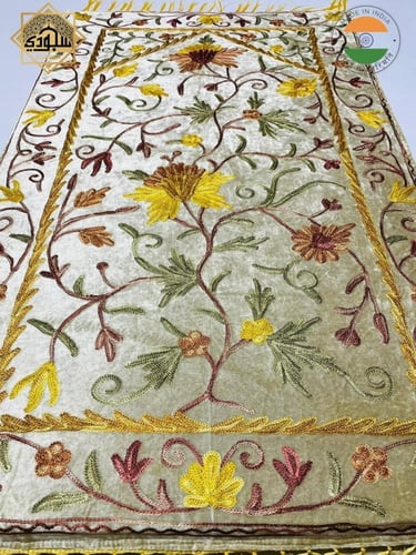 السجادة الذكية الطبية كشميري تطريز يدوي كبيرة