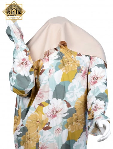 شرشف صلاة ملكي فاخر مفتوح (طرحة متصلة سادة)