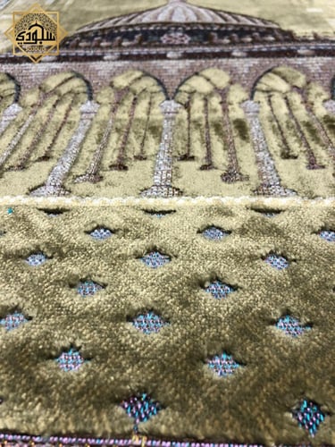 سجادة بلجيكية بنعومة الحرير - قبه كبيرة (أخضر)