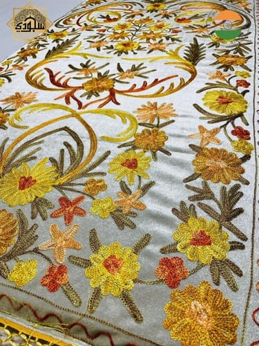 السجادة الذكية الطبية كشميري تطريز يدوي كبيرة