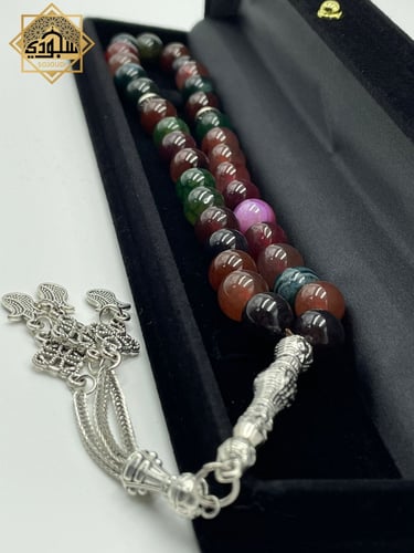 سبحة الألوان (33 أحجار العقيق ملون)