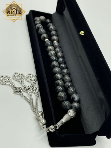 سبحة الصدف الطبيعي فاخر (33 خرزة) 8 ملم صغيره