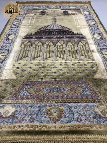 سجادة بلجيكية بنعومة الحرير - قبه كبيرة (أخضر)