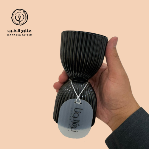 مبخرة زجاجية صغيرة - أسود