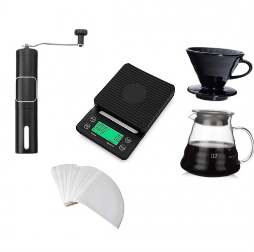 ادوات v60 + مطحنة