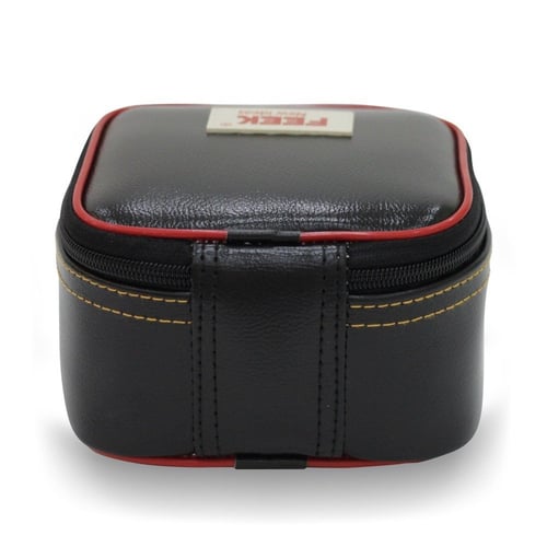 حافظة وذفة جلد أسود