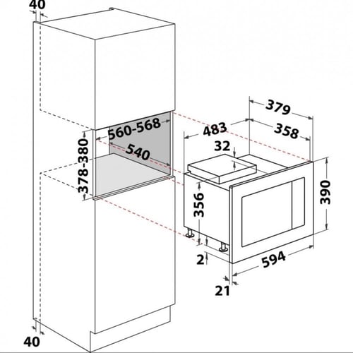 ميكرويف اريستون 25 لتر موديل ( MF25GIXA )