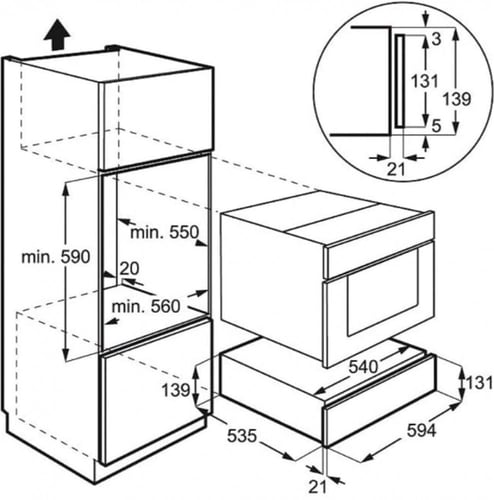 درج تسخين AEG ايطالي موديل KD91404M