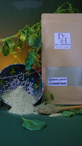 حنا AL DANAH - حنة طبيعية مجففة، بودرة خضراء ناعمة