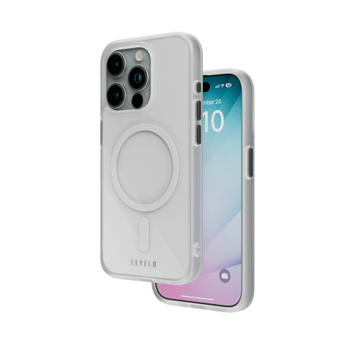 كفر LEVELO شفاف مطفي ايفون ١٥ برو mugsafe