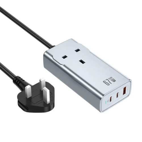 مقبس تيار متردد فاخر من Green Lion بقوة 67 واط GaN...