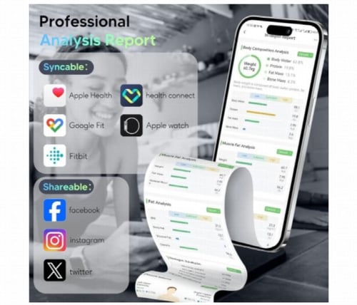 ميزان ذكي الكتروني للجسم ادموس Admos Smart Body Sc...