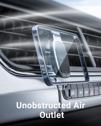 حامل جوال AceFast D16 للسيارة بفتحة المكيف - رمادي