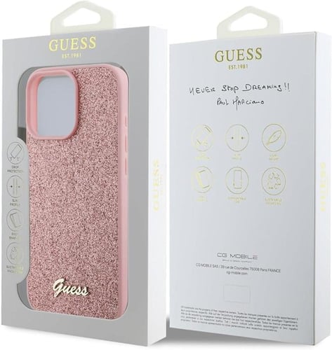 كفر حماية لامع وردي من guess ايفون 16 برو | بروماك...