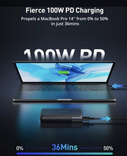 راف باور بطارية متنقلة بقوة 30000 ملي امبير بقوة 1...