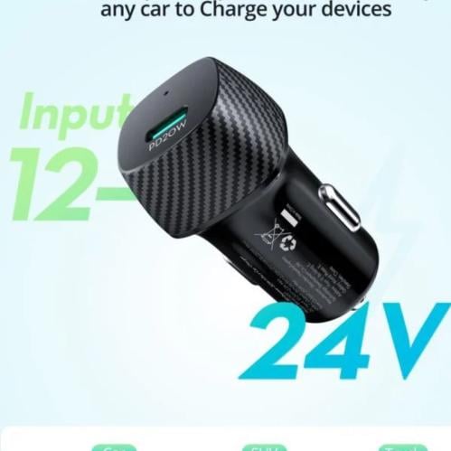 شاحن سيارة راف باور بمنفذ PD بقوة 20W