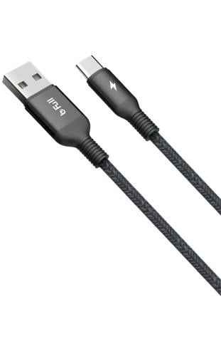 سلك شاحن يو اس بي لتايب سي قماش 120 سم ماركة بايسل