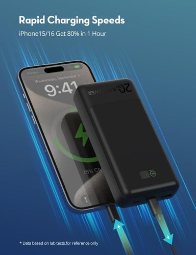 بطارية متنقلة راف باور بقوة 20 واط بسعة 20000 ملي...