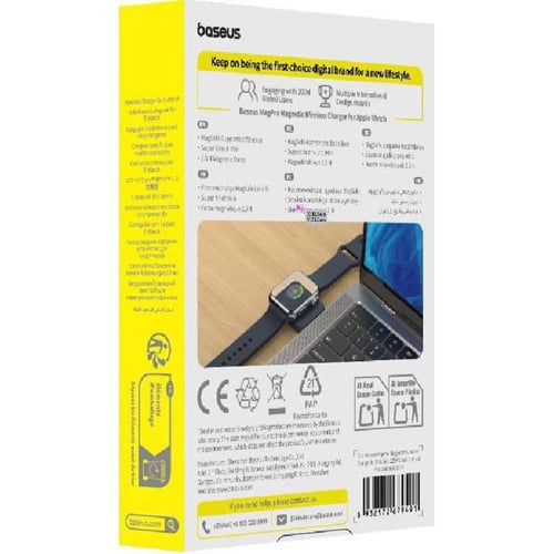 بيسوس ماغ برو شاحن مغناطيسي لاسلكي لساعة آبل واتش