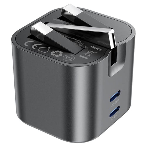 شاحن جداري AceFast بقوة 45 واط بمنفذين تايب سي