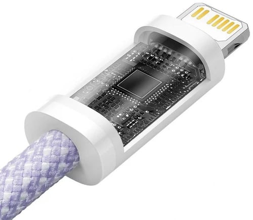 بيسوس سلك شاحن قماشي تايب سي الى ايفون 20 واط 2 مت...