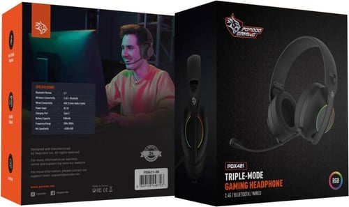 سماعة رأس بورودو للألعاب ثلاثية الأوضاع، بطارية 80...