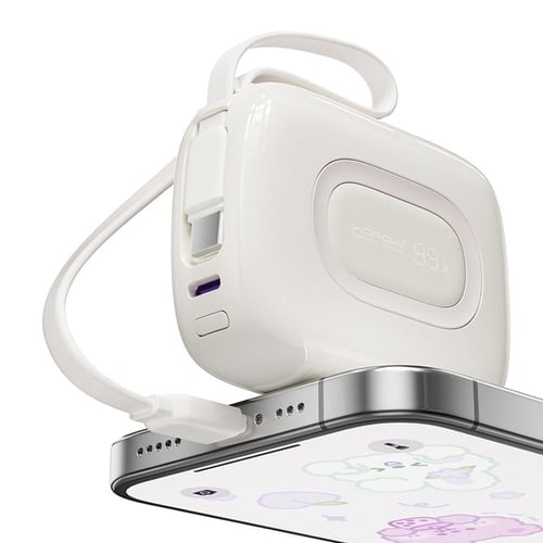 شاحن متنقل wopow مع سلكين متصلين بالشاحن