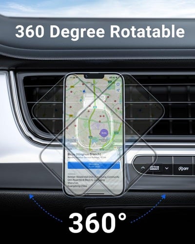 حامل جوال AceFast D16 للسيارة بفتحة المكيف - رمادي