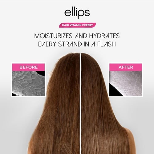 كبسولات فيتامين معالج للشعر للاشراقة من ellips