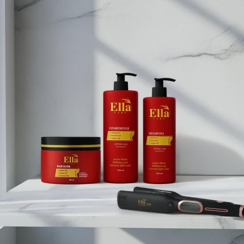 مجموعة العناية بالشعر من ella شامبو و بلسم وماسك و...