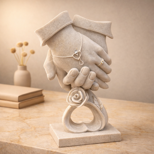 تحفة فنية رومانسية بتصميم الأيادي المتشابكة