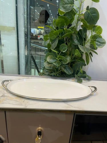 صينية المنيوم هندي فاخرة للتقديم والضيافة