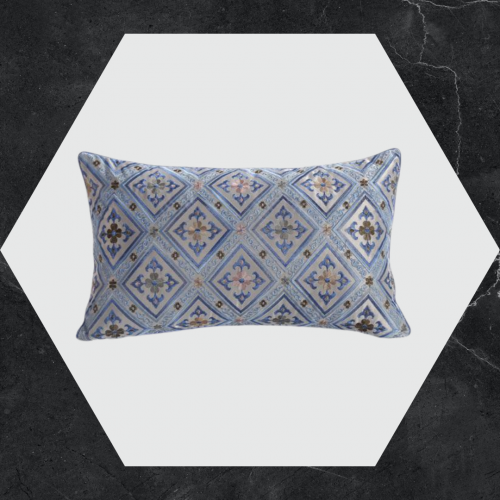 غلاف خدادية أزرق ملكي بنقوشات