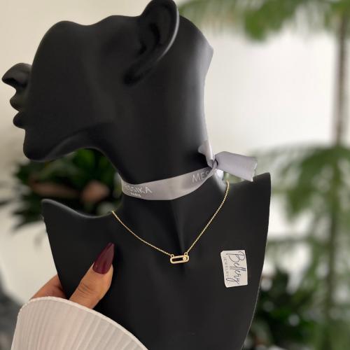 سلسال ذهبي بكرستال صغير